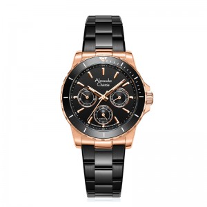 Alexandre Christie AC 6141 Rosegold Black Lady Limited Edition 25th Anniversary XXVBBRBA